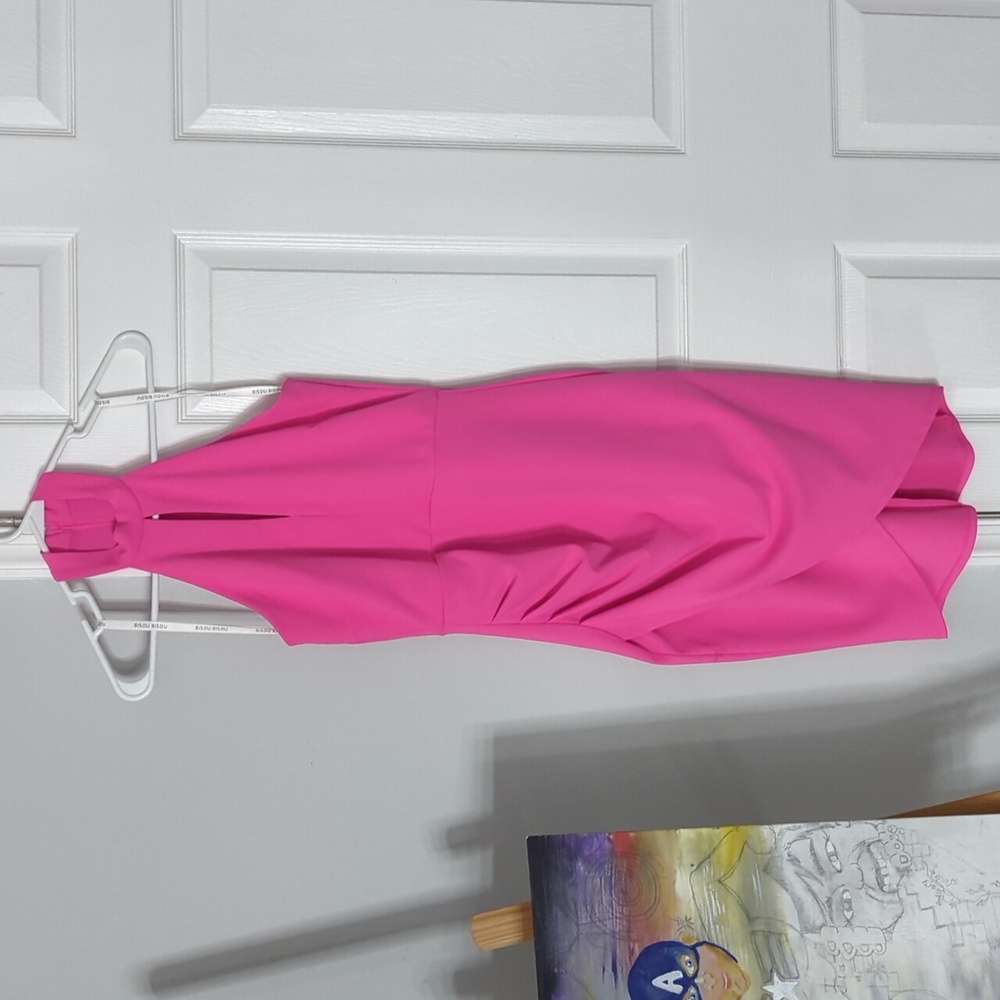bisou bisou hot pink halter cocktail dress - Picture 2 of 3